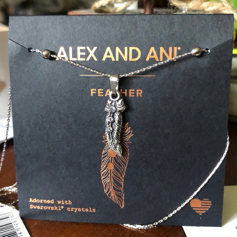 Alex and Ani Feather necklace